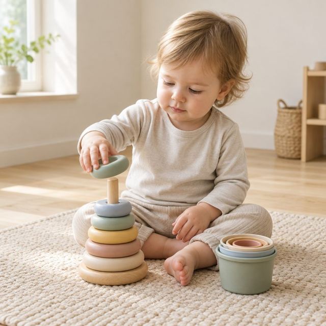 Stacking rings and nesting cups